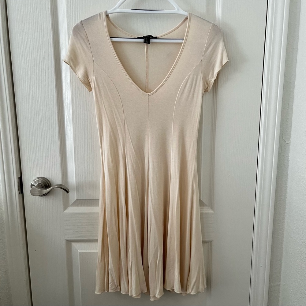Jersey skater dress cream